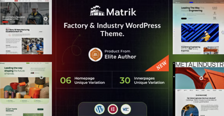 Matrik - Factory & Industry WordPress Theme