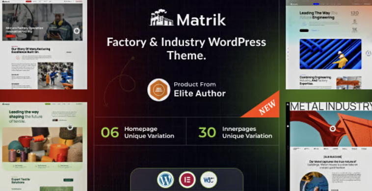Matrik - Factory & Industry WordPress Theme