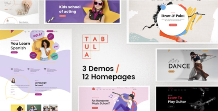 Tabula - Art, Music & Language School WordPress Theme