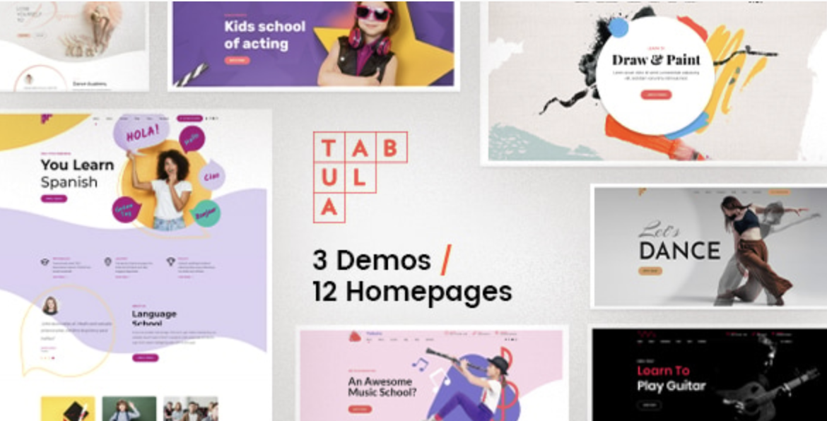 Tabula - Art, Music & Language School WordPress Theme