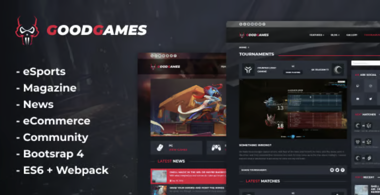 Good Games - eSports & Magazine Gaming Template