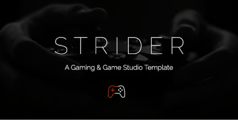 Strider - A Gaming and Game Studio Template (HTML)