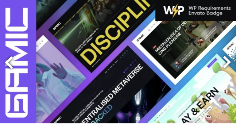 Gamic - Gaming Metaverse Game & Crypto WordPress Theme