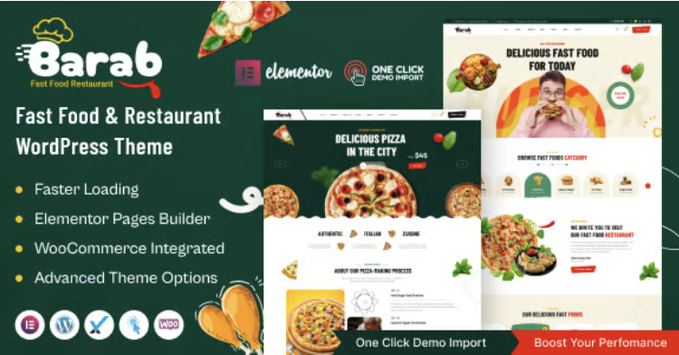 Barab - Fast Food & Restaurant WordPress Theme