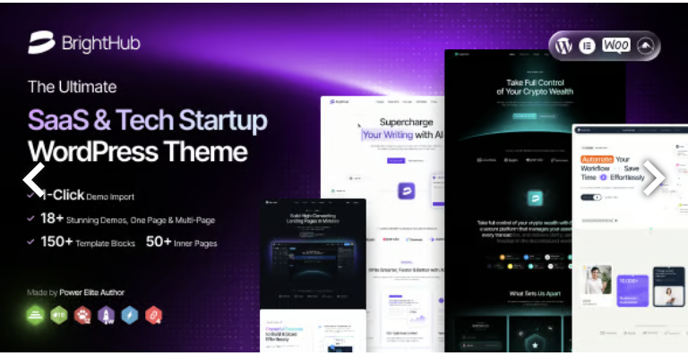 BrightHub - SaaS & Tech Startup WordPress Theme 2 BrightHub - SaaS & Tech Startup WordPress Theme