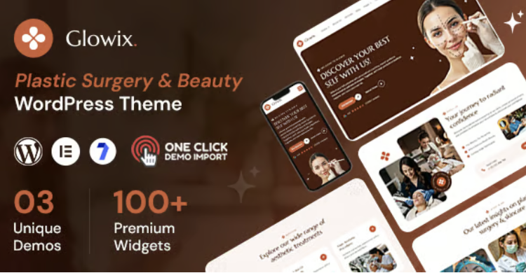 Glowix - Plastic Surgery & Beauty Clinic WordPress Theme