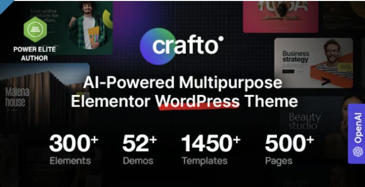 Crafto - AI-Powered Multipurpose WordPress Theme
