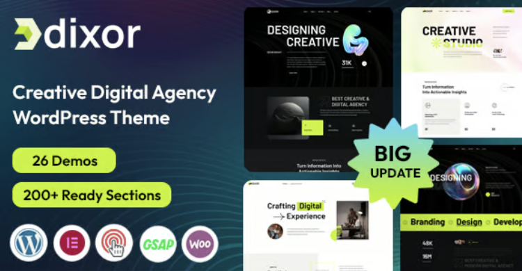 Dixor – Creative Digital Agency WordPress Theme