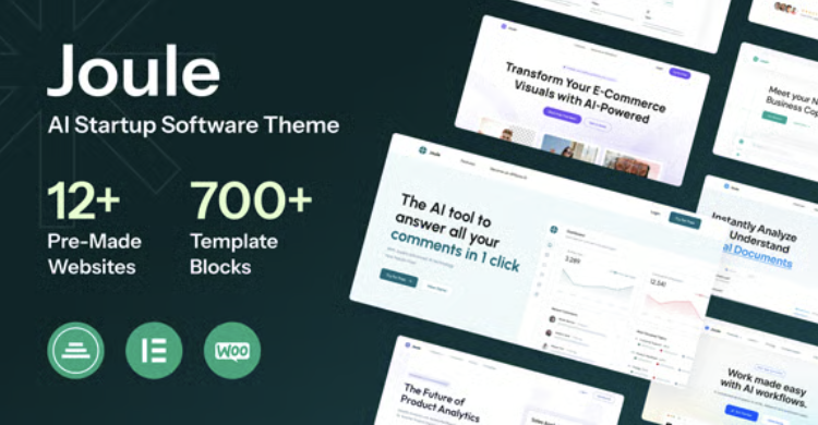 Joule - AI Startup Software Elementor WordPress Theme