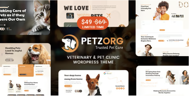 Petzorg - Veterinary & Pet Care Clinic WordPress Theme