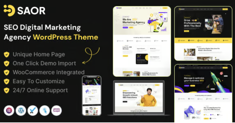 Saor - AI SEO Digital Marketing Agency WordPress Theme