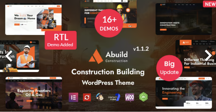 Abuild - Construction WordPress Theme