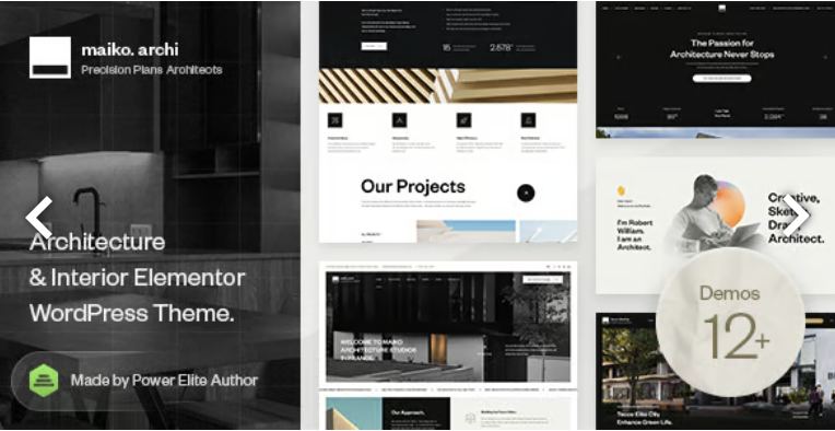 Maiko - Architecture and Interior Design WordPress Theme 