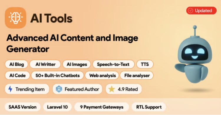 AI Tools SAAS - AI Content, Image, Chat, Voice & Code Generator