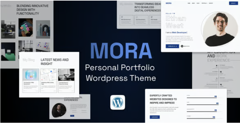 Mora - Personal Portfolio WordPress Theme
