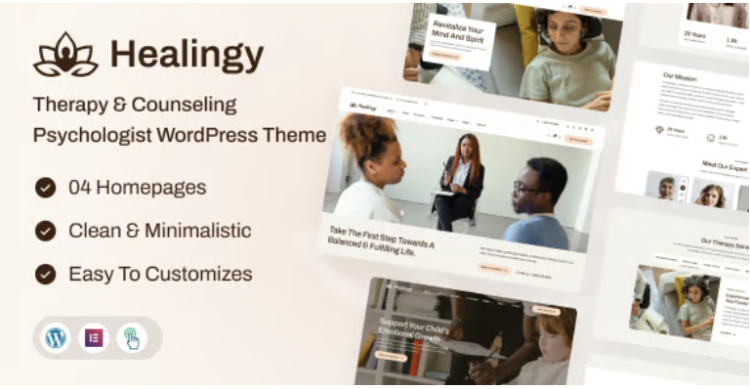 Healingy - Therapy & Counseling Psychologist WordPress Theme