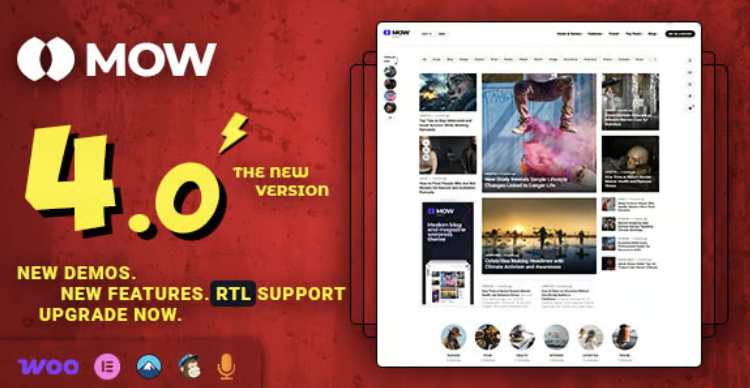 Mow - Elementor Blog & Magazine WordPress Theme