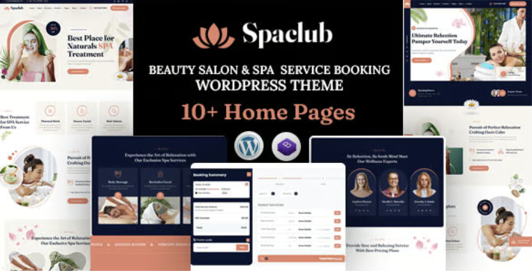 Spaclub - Beauty Salon & Spa Service Booking WordPress Theme