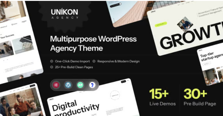 Unikon - Multipurpose Agency Elementor WordPress Theme