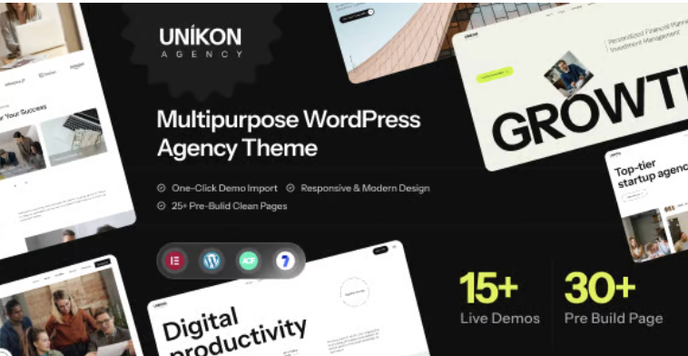 Unikon - Multipurpose Agency Elementor WordPress Theme
