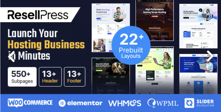 ResellPress – Web Hosting & WHMCS WordPress Theme for Resellers