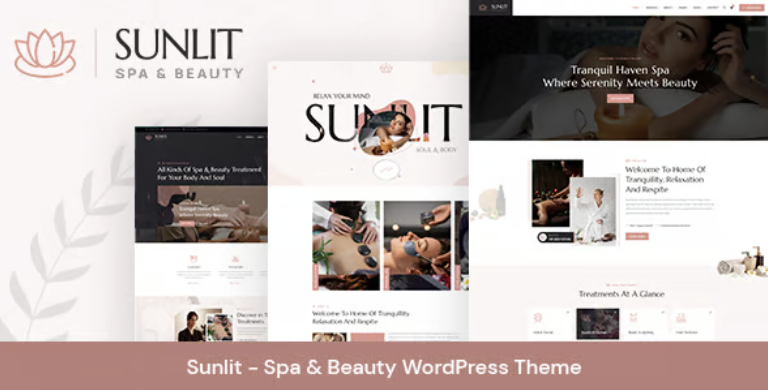 Sunlit - Spa & Beauty WordPress Theme
