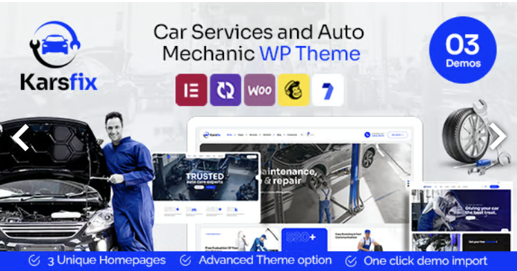 Karsfix - Car Service & Auto Mechanic WordPress Theme