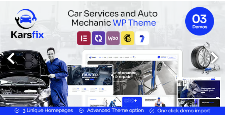 Karsfix - Car Service & Auto Mechanic WordPress Theme

