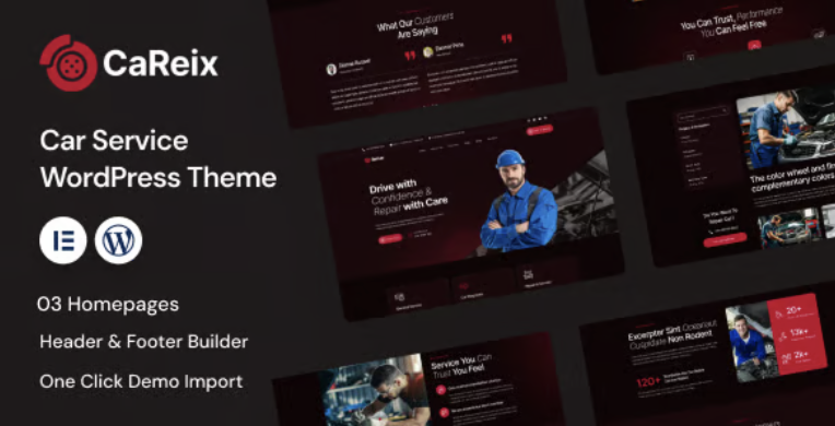Careix - Car Service & Repair WordPress Theme

