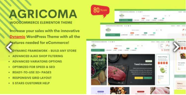 Agricoma - Organic Food Grocery Store WooCommerce Theme