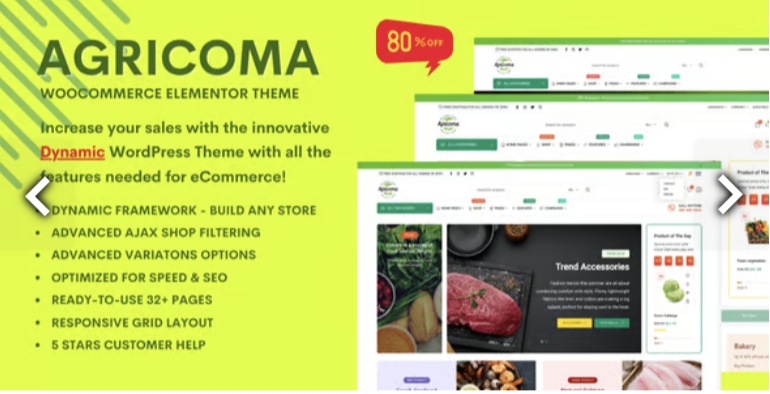 Agricoma - Organic Food Grocery Store WooCommerce Theme
