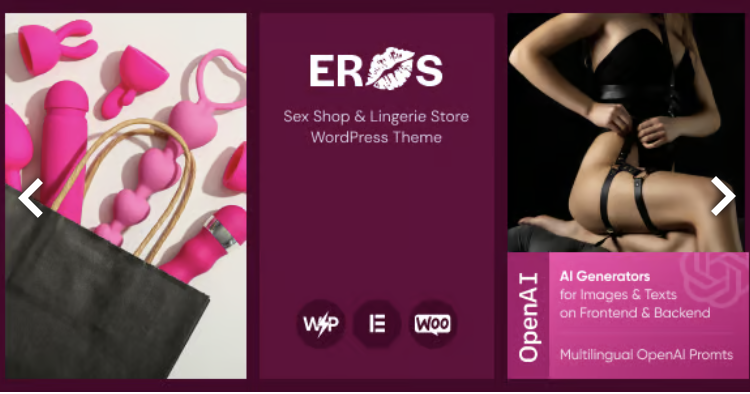 Eros - Sex Shop & Lingerie Store WordPress Theme
