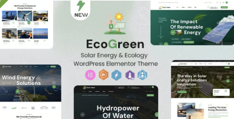 Ecogreen - Solar Energy & Ecology WordPress Elementor Theme