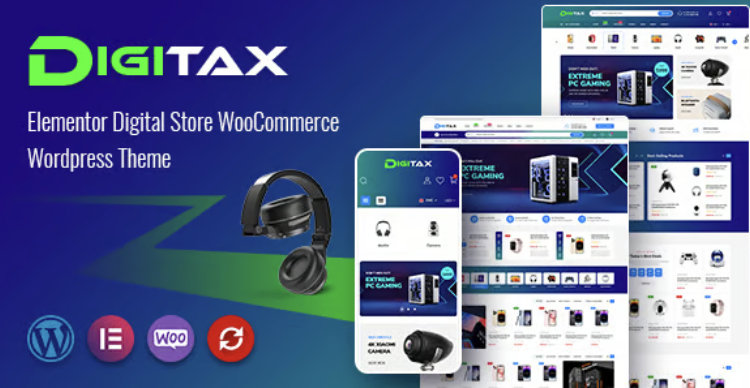 Digitax - Elementor Digital Store WooCommerce WordPress Theme