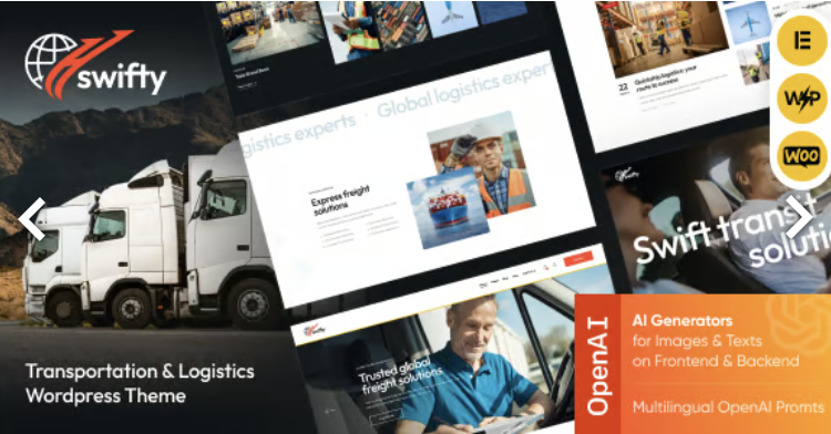 Swifty - Transportation & Logistics WordPress Theme