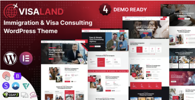 Visaland - Immigration and Visa Consulting WordPress Theme