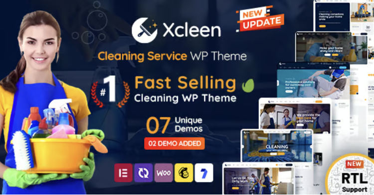 Xcleen - Cleaning Services WordPress Theme