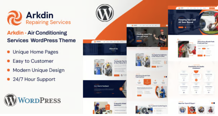 Arkdin - Air Conditioning Services WordPress Theme