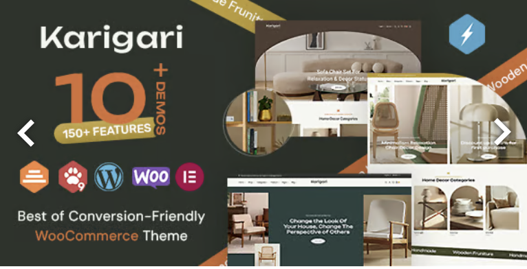 Karigari - Professional Furniture & Home Decor WooCommerce Theme