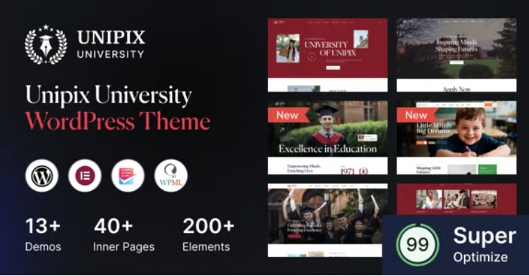 Unipix - University Education WordPress Theme + RTL