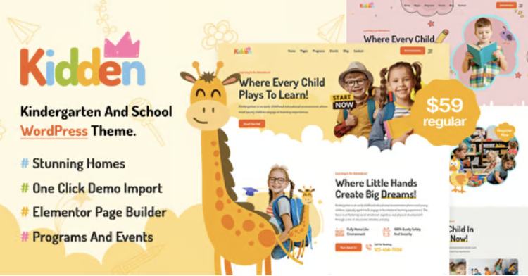 Kidden - Children Kindergarten WordPress Theme