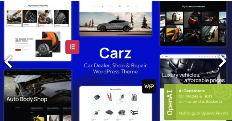 Carz — Car Dealer, Shop & Repair WordPress Theme