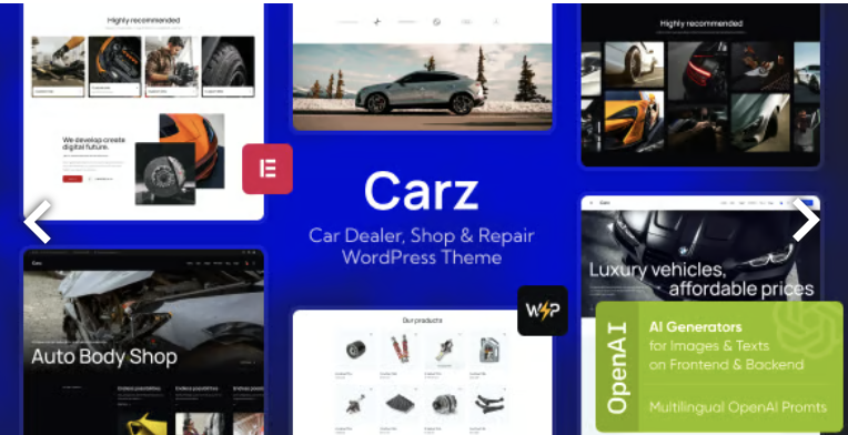 Carz — Car Dealer, Shop & Repair WordPress Theme