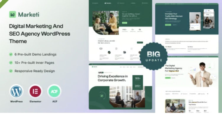 Marketi - SEO Digital Marketing Elementor WordPress Theme