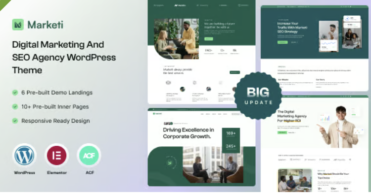 Marketi - SEO Digital Marketing Elementor WordPress Theme