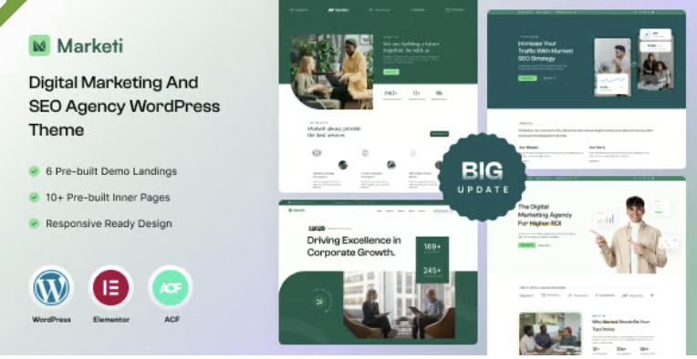 Marketi - SEO Digital Marketing Elementor WordPress Theme