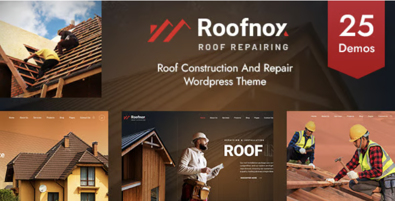 Roofnox - Roof Construction and Repair WordPress Theme
