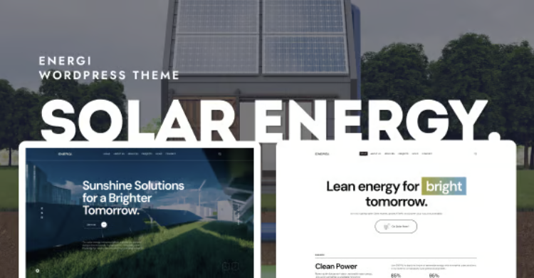 Energi - Solar & Renewable Energy WordPress Theme