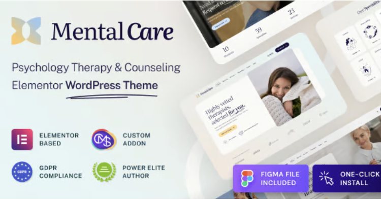 Mental Care - Therapy & Counseling Psychologist WordPress Theme