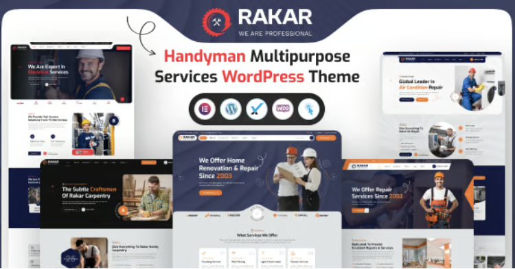 Rakar - Multipurpose Services WordPress Theme